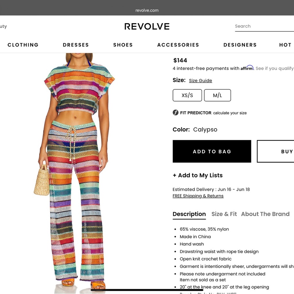 REVOLVE Calypso Striped Wide Leg Pants